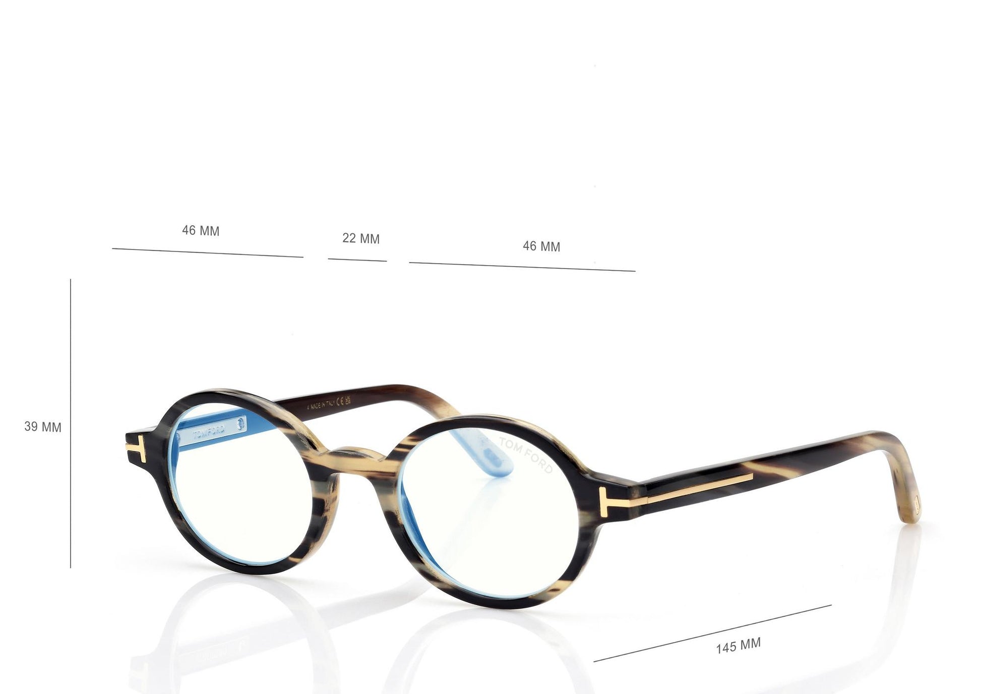 Round Horn Blue Block Opticals
