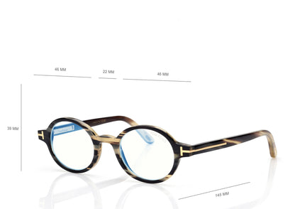Round Horn Blue Block Opticals