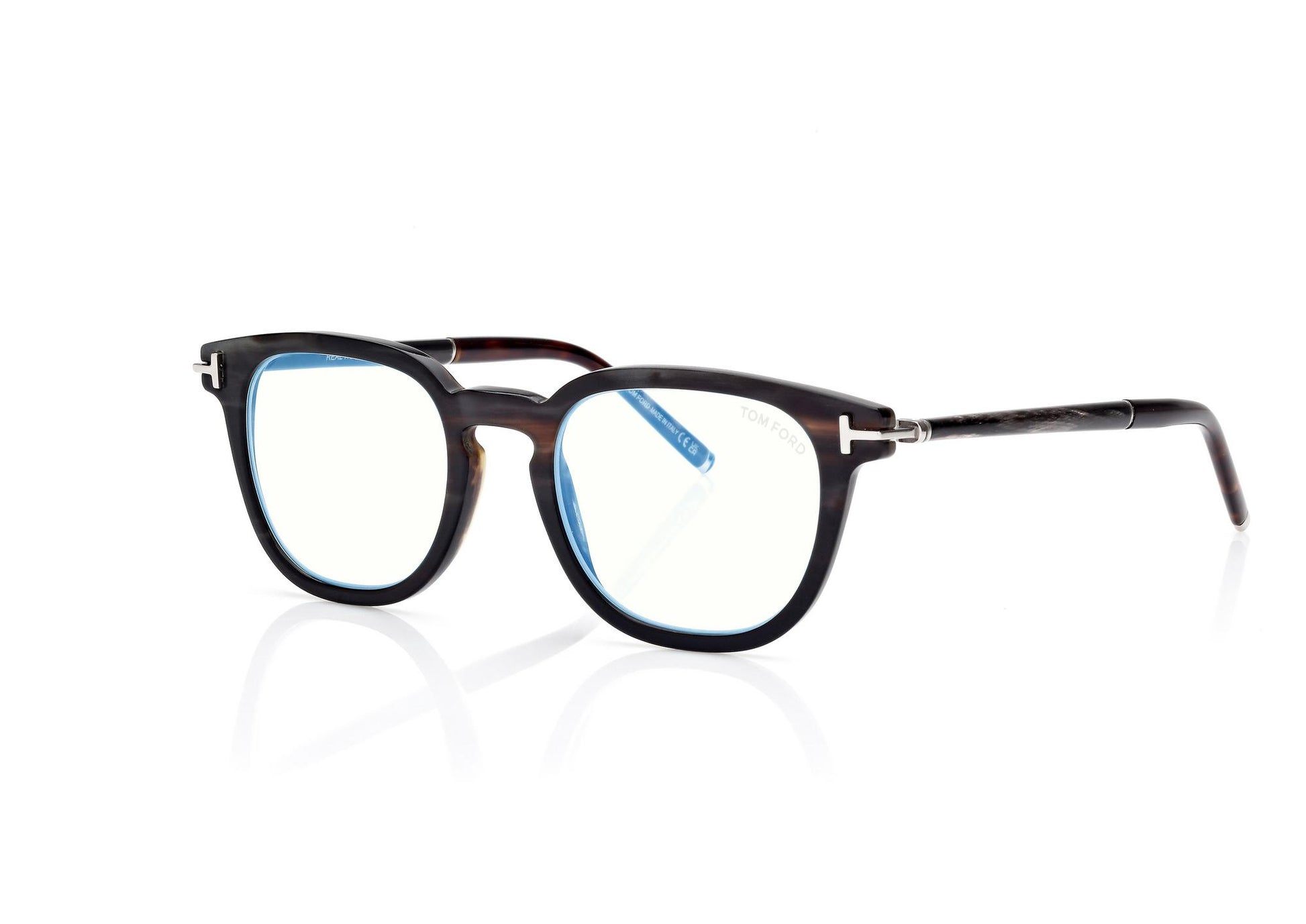 Horn Square Blue Block Opticals