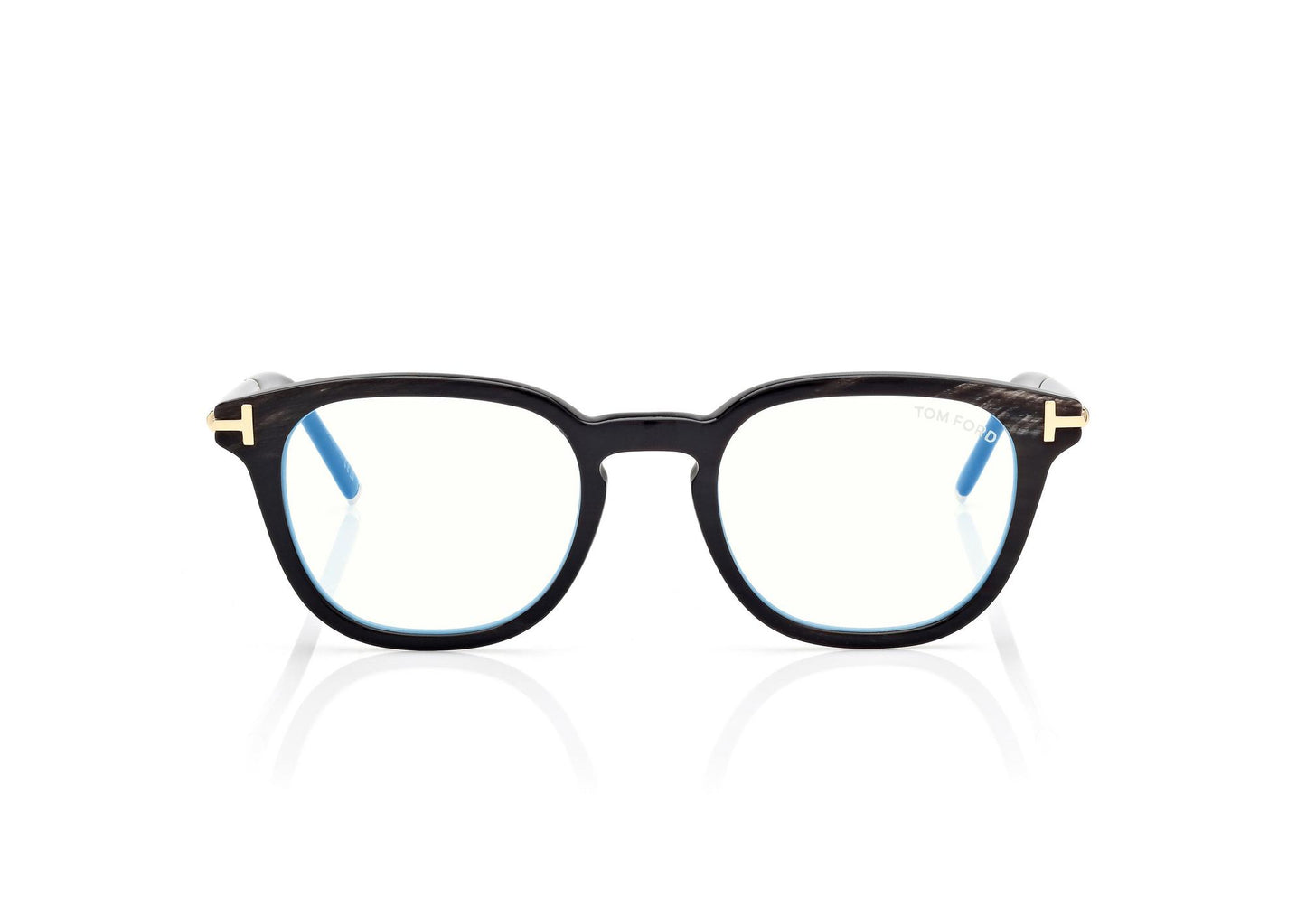 Horn Square Blue Block Opticals