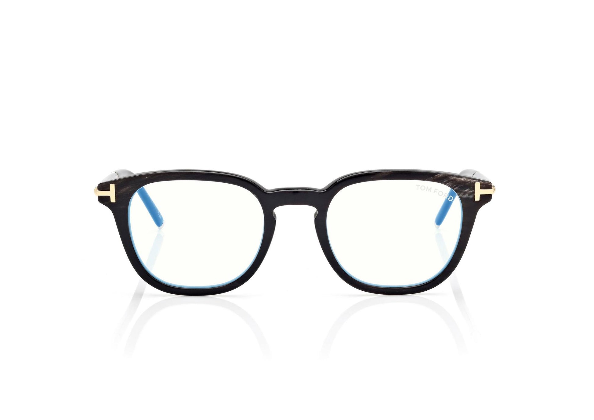 Horn Square Blue Block Opticals