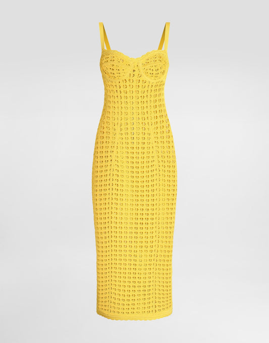 Crochet bustier dress