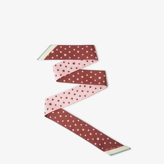 Wrappy Burgundy and pink silk scarf