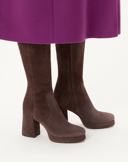Fawcette Platform Boot In Crust Leather 90mm