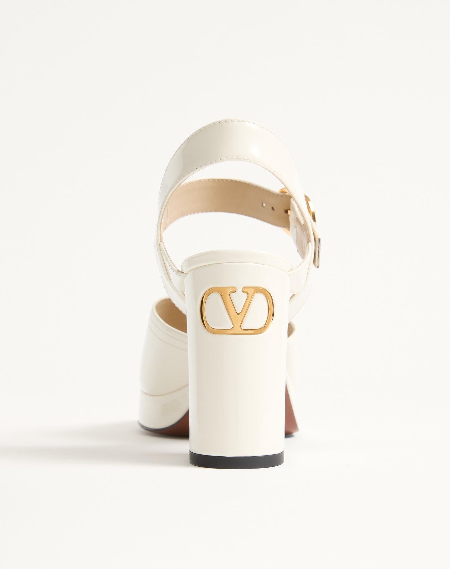 Fawcette Platform Sandal In Polished Calfskin 100mm