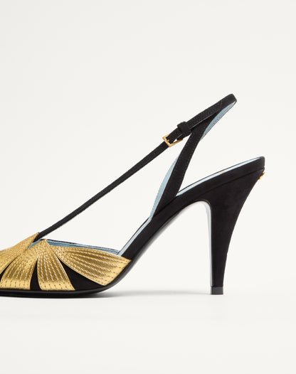 Foliefoliage Suede Slingback Pump 90mm