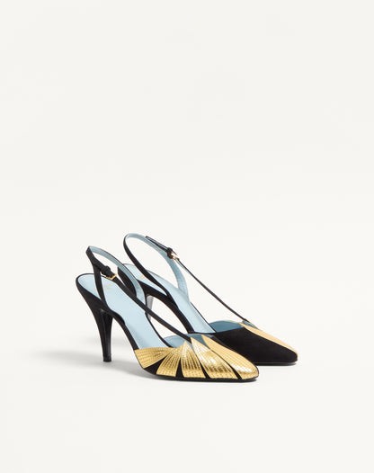 Foliefoliage Suede Slingback Pump 90mm