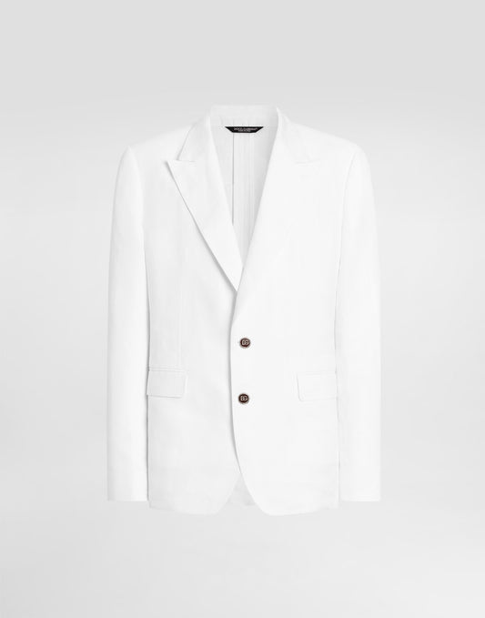 Sicilia light single-breasted linen jacket