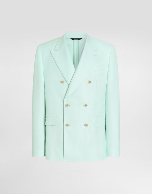 Sicilia light double-breasted viscose jacket