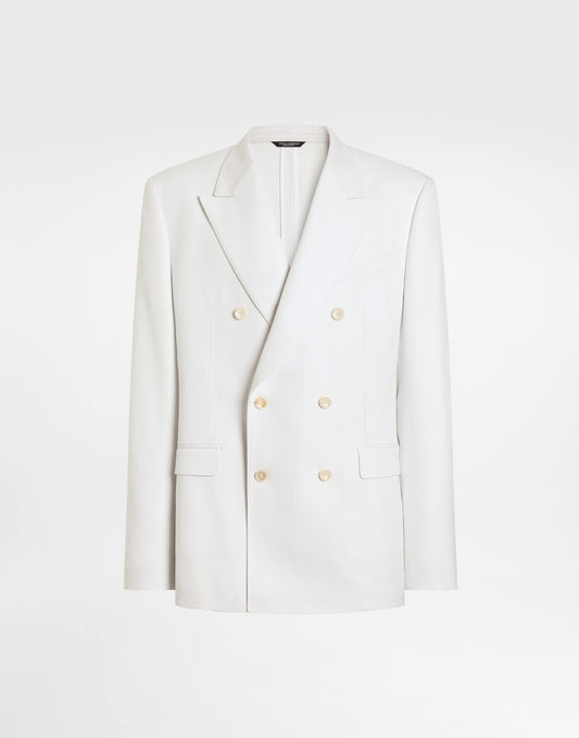 Sicilia light double-breasted viscose jacket