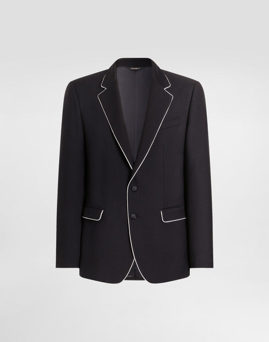 Martini light single-breasted wool twill jacket