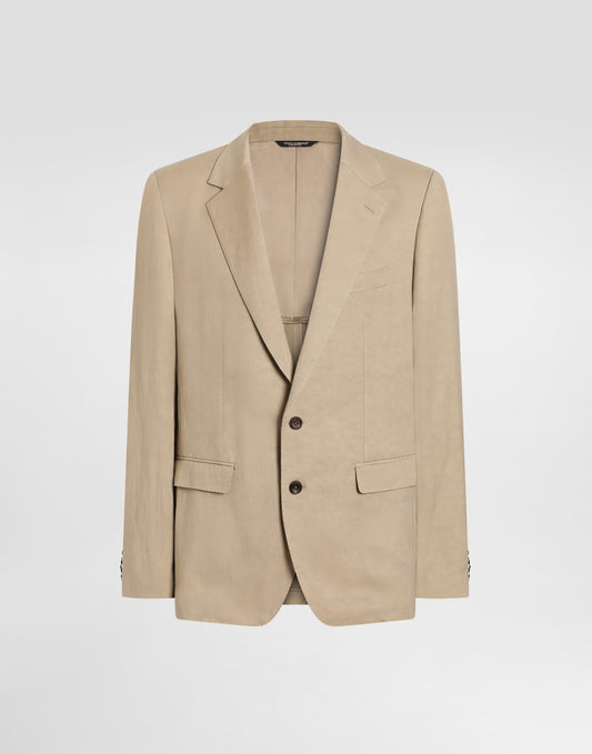 Martini light single-breasted linen jacket
