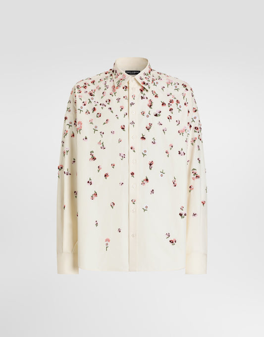 Cotton shirt with embroidery