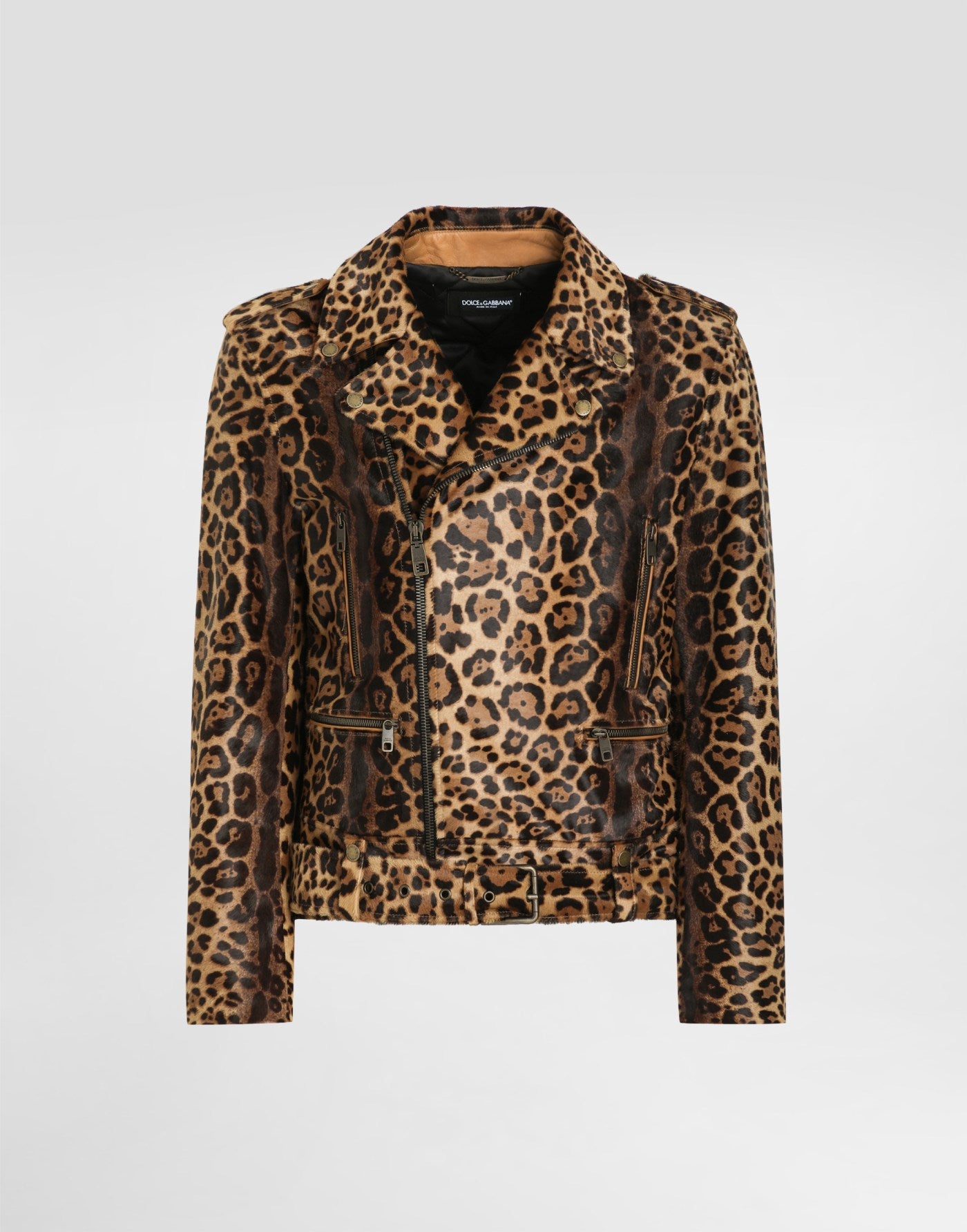 Calfskin biker jacket
