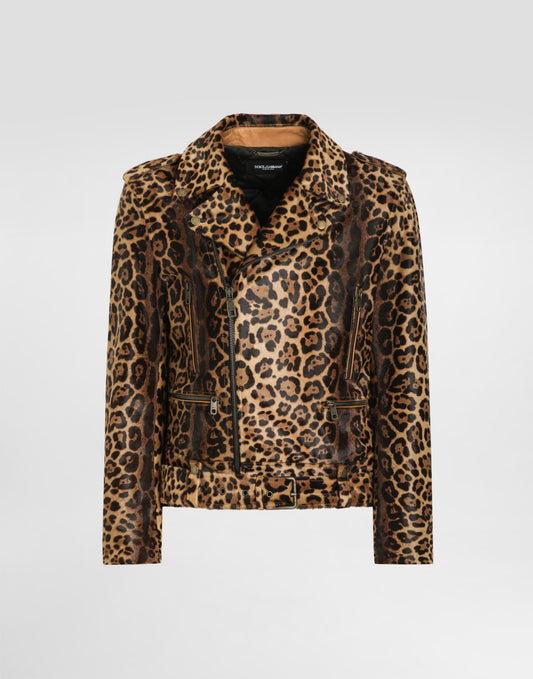 Calfskin biker jacket
