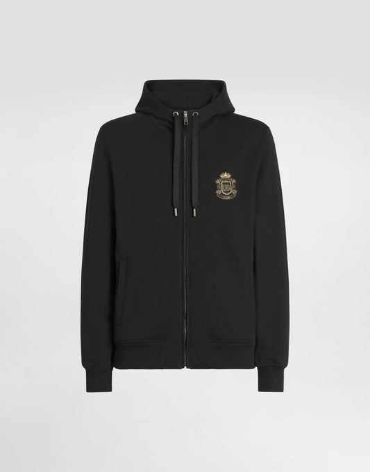 Jersey sweatshirt with heraldic patch