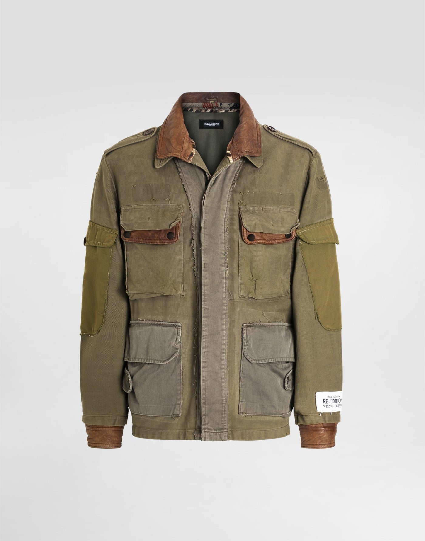Cotton and lambskin jacket