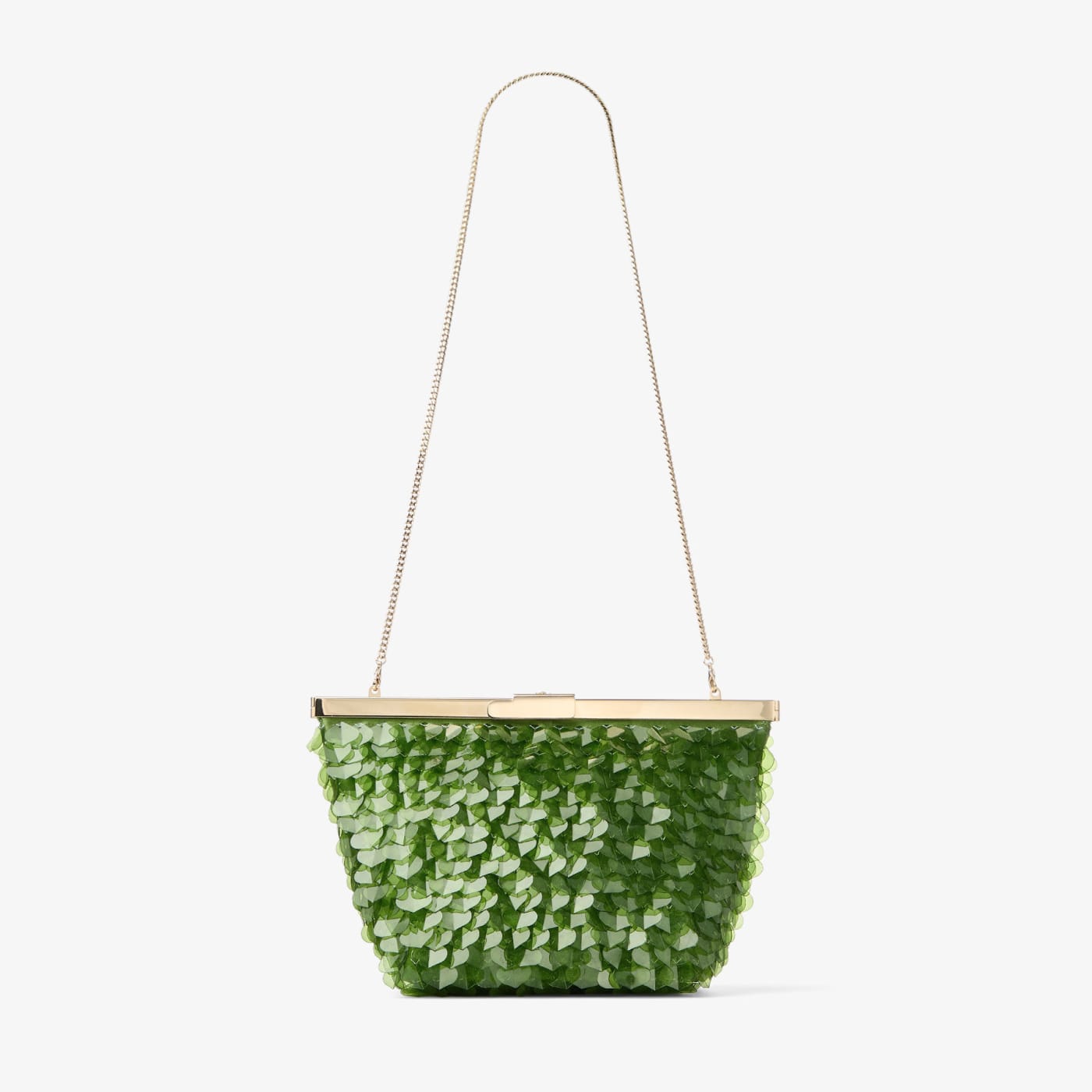 Ganache Clover All Over Heart Pailettes Clutch Bag