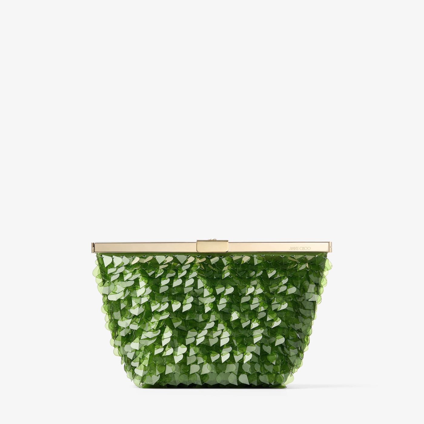 Ganache Clover All Over Heart Pailettes Clutch Bag