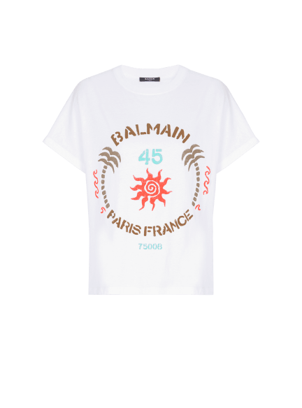 T-shirt with Balmain Club print