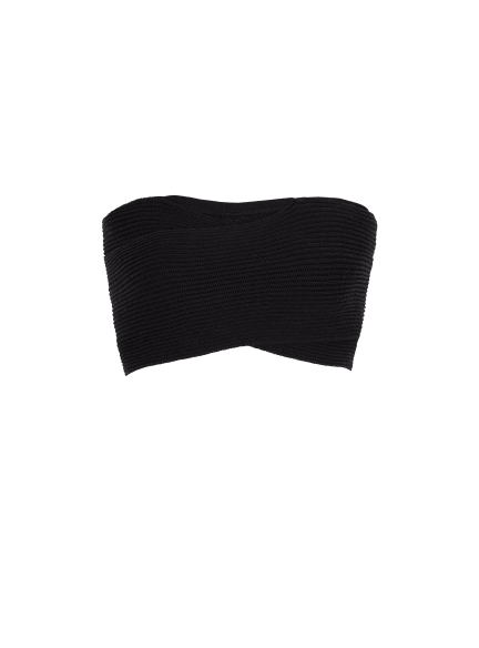 Tube-knit bra top