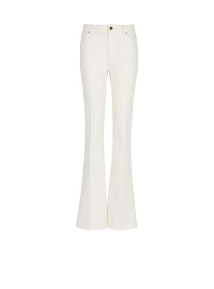 Straight-leg denim jeans