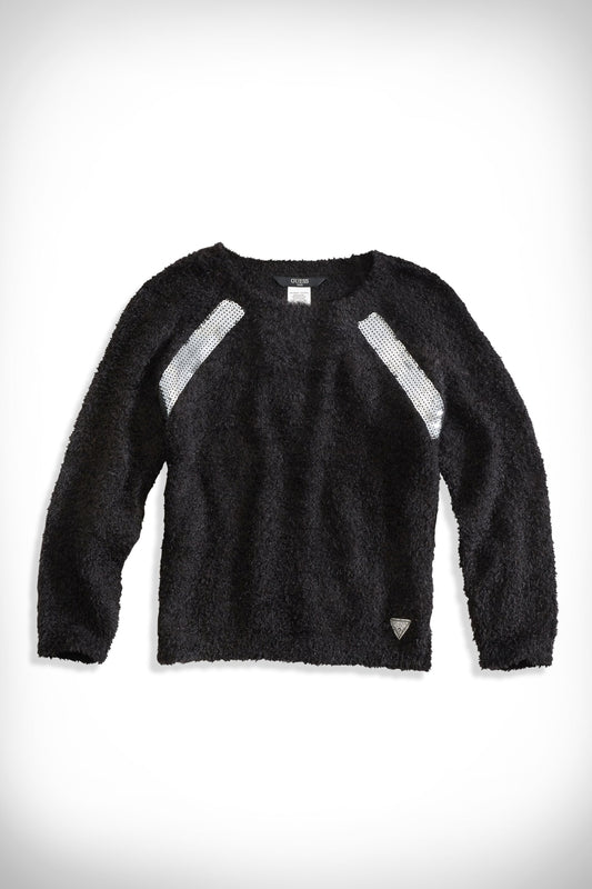 Little Girl Faux-Fur Sequin Sweater (2-6x)