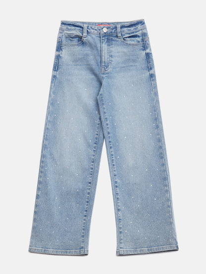 Pamela Rhinestone Wide-Leg Jeans (7-16)