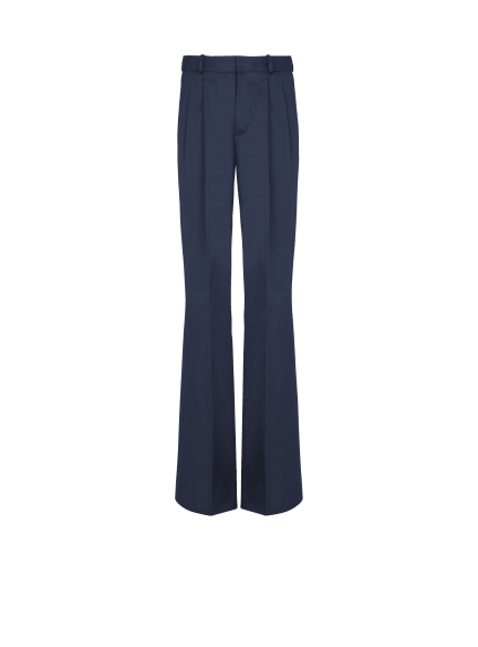 Darted trousers in cotton twill