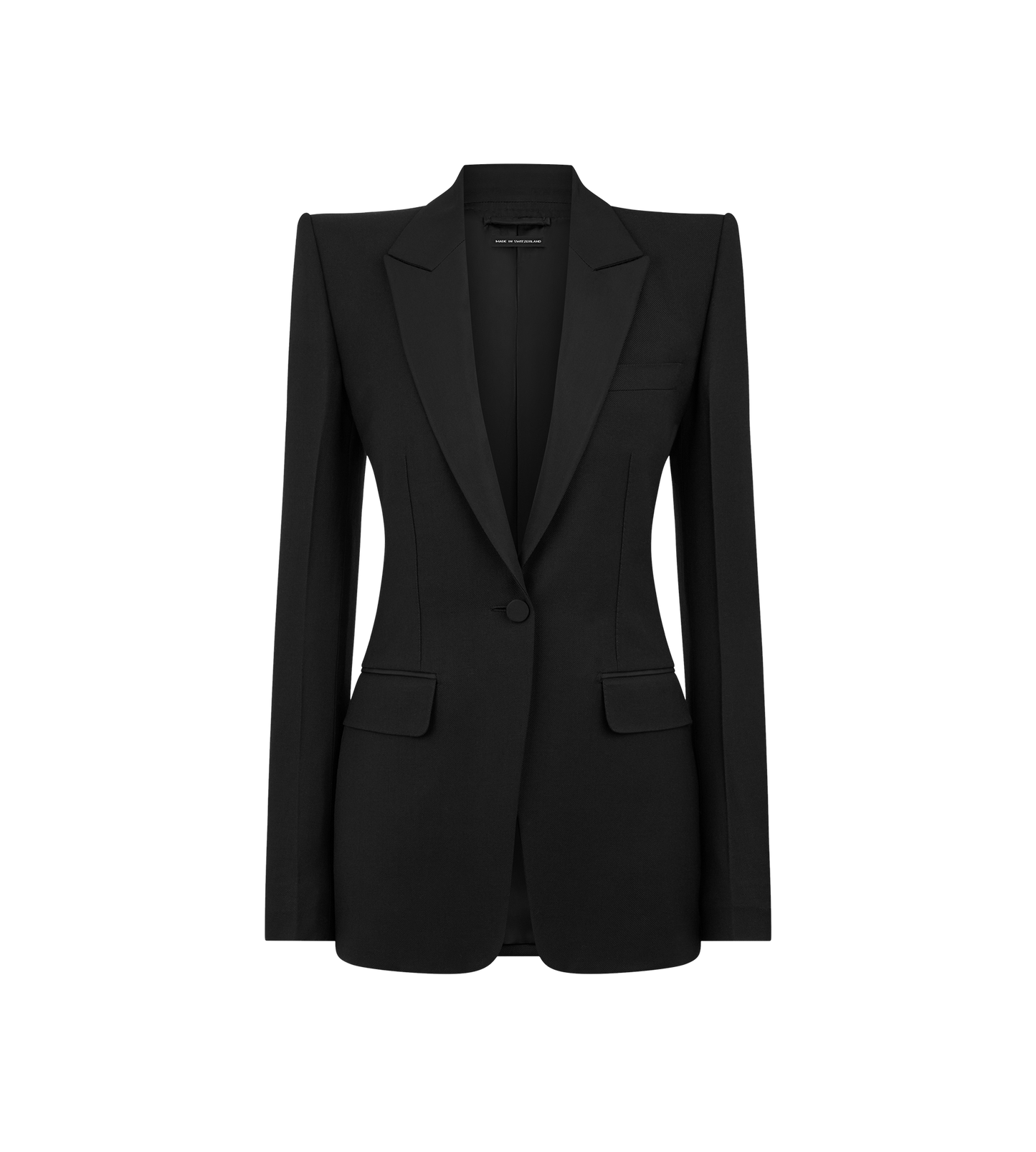 Wool Silk Blend Single Breasted Tuxedo Jacket