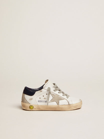 Junior Super-Star with gray suede star and blue heel tab