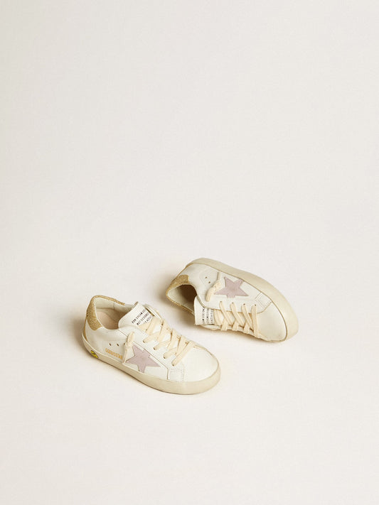 Super-Star Junior with lilac leather star and glitter heel tab