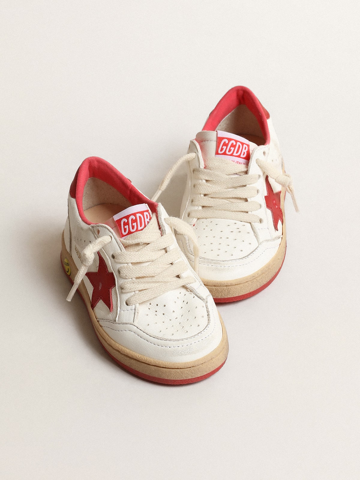 Ball Star Junior in nappa with red leather star and heel tab
