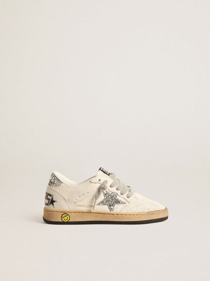Ball Star Junior in nappa with silver glitter star and heel tab