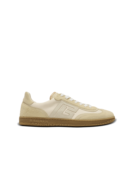 Balmain Swan trainers in suede, aged suede and canvas