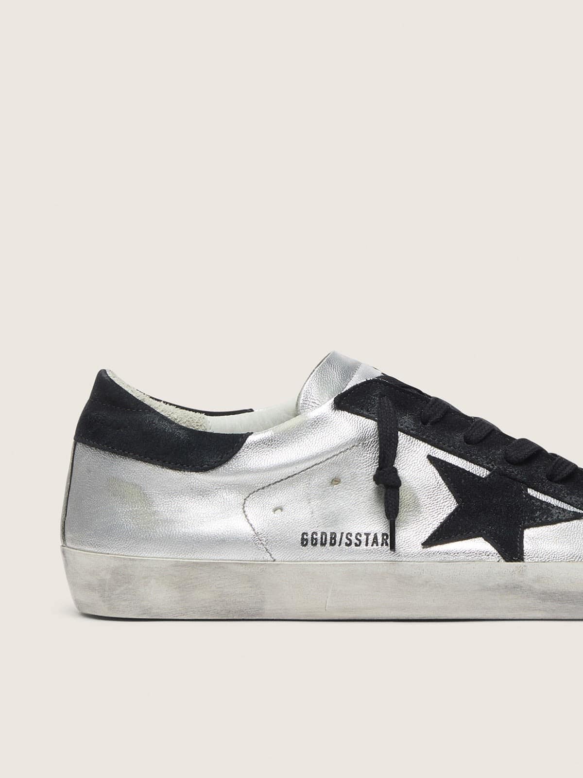 Men's Super-Star in silver leather