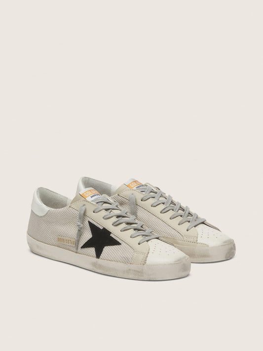 Men's Super-Star in leather with black star