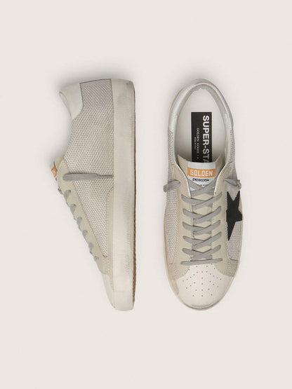 Men's Super-Star in leather with black star