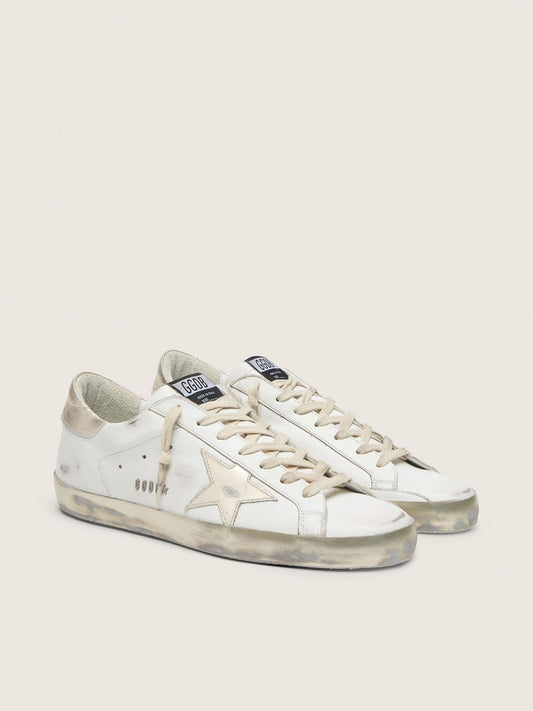 Men's Super-Star with gold sparkle foxing and lettering