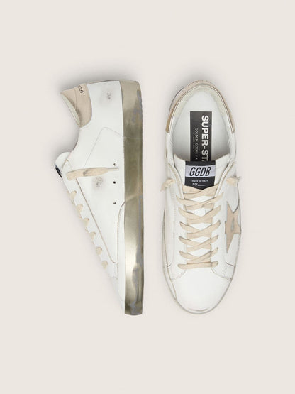 Men's Super-Star with gold sparkle foxing and lettering