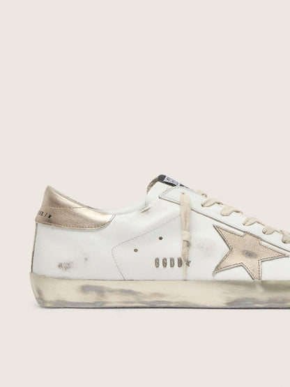 Men's Super-Star with gold sparkle foxing and lettering