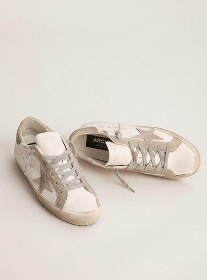 Men’s Super-Star with gray suede star and heel tab