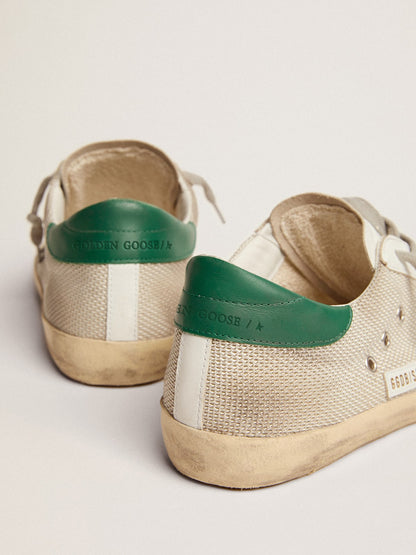 Men's Super-Star in light silver mesh with gray star