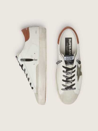 Men's Super-Star with star in olive green canvas