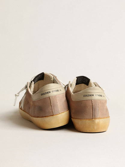 Men's Super-Star in brown and green suede with white nappa leather star
