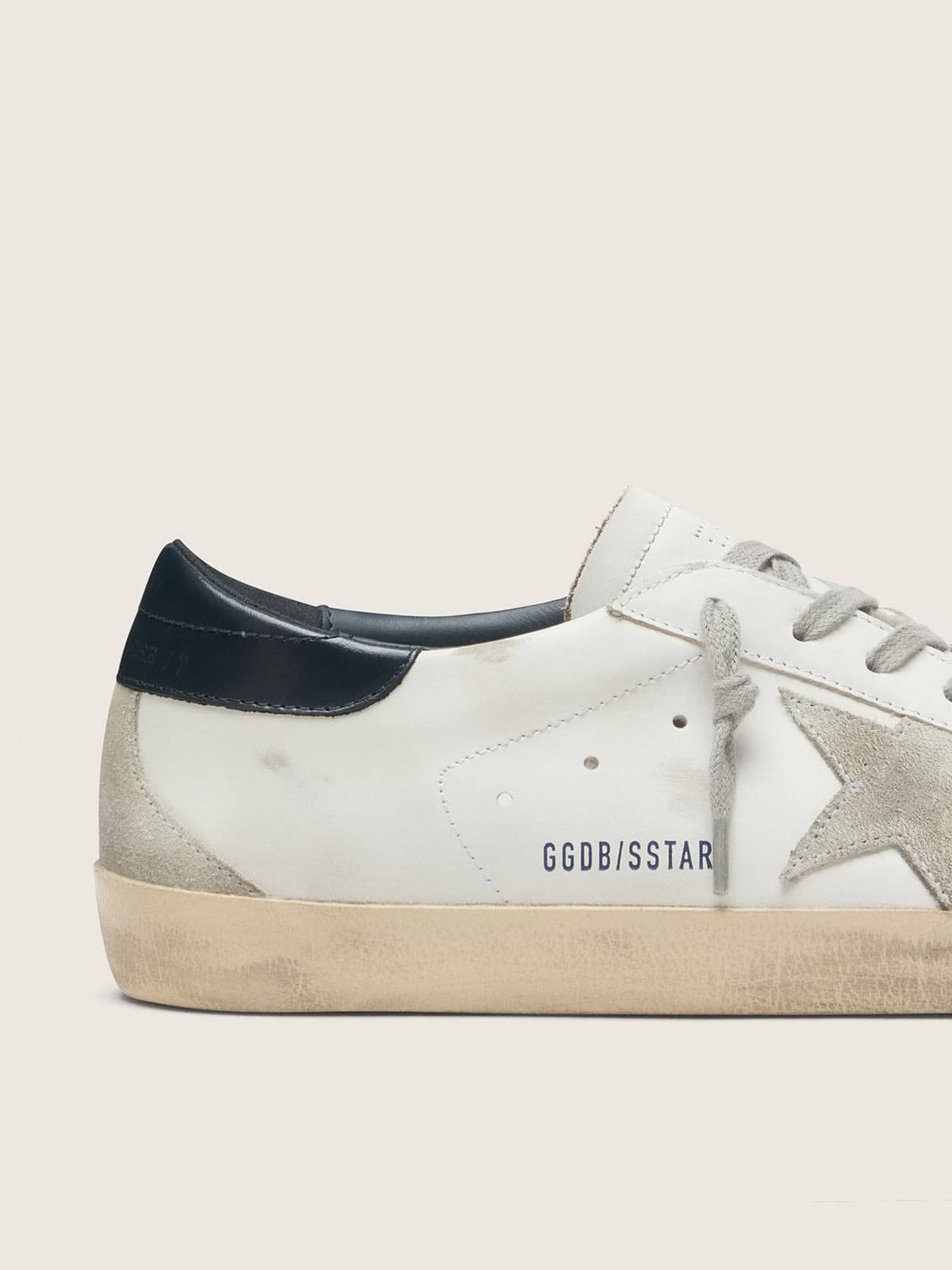 Men's Super-Star with suede star and blue heel tab