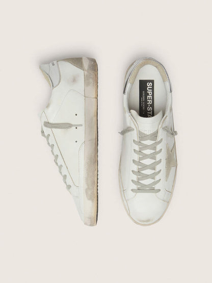 Men's Super-Star with silver heel tab and lettering