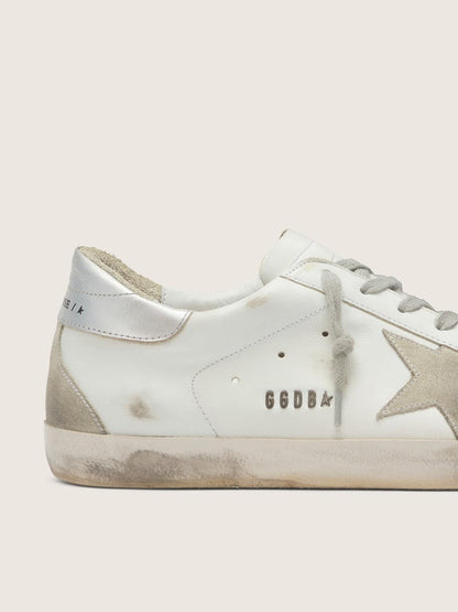 Men's Super-Star with silver heel tab and lettering