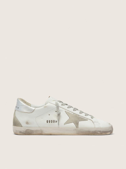 Men's Super-Star with silver heel tab and lettering
