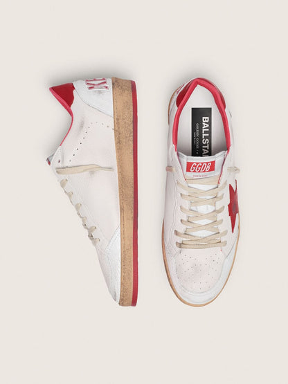 Men's Ball Star in white leather
